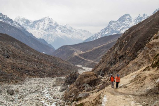 Everest Trail with Majestic Mountain Backdrop